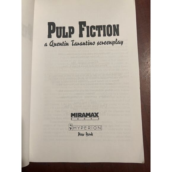 Pulp Fiction a Quentin Tarantino Screenplay Winner Academy Award Best Screenplay - Picture 2 of 4